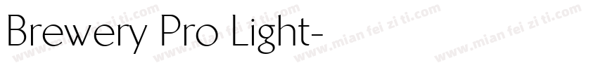 Brewery Pro Light字体转换